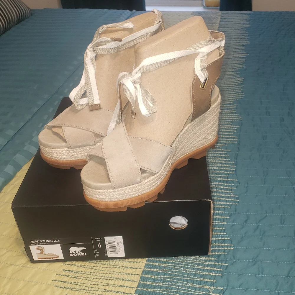 Sorel Womens Joanie II Ankle-Strap Lace-Up Sandals - Picture 4 of 7